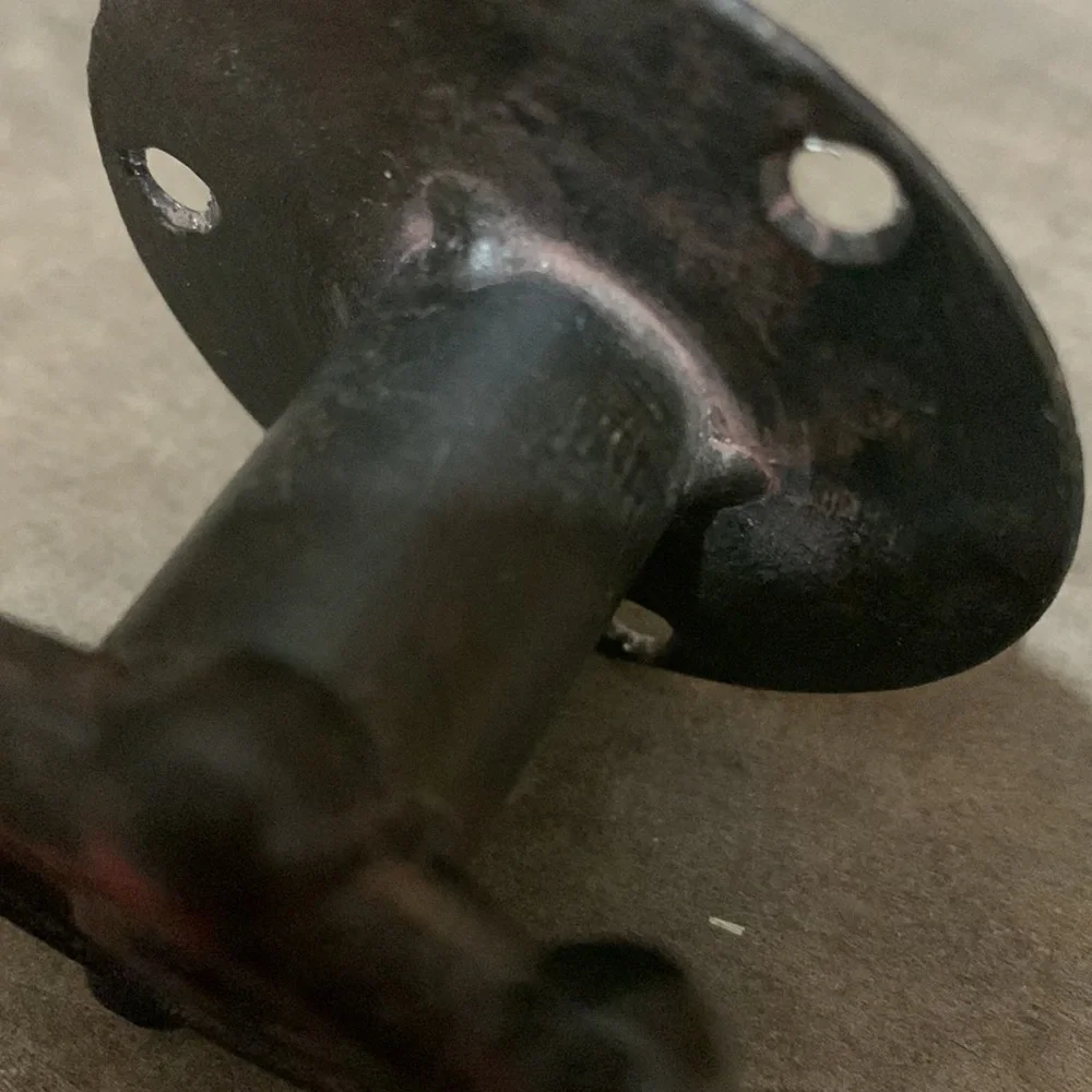 Little cast iron steering wheel hook or handle Steering wheel for a ship
